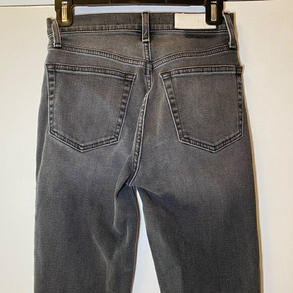 RE/DONE 80s Slim Straight-Leg Jeans Black Women’s Size 25 - Picture 4 of 7